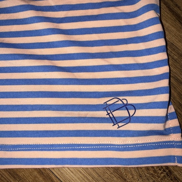 Yeaman's Hall Club B Draddy Sport Golf Shirt Peach Stripe XXL Top 100 Courses - Picture 12 of 12